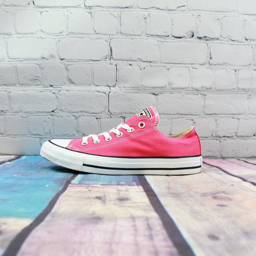 CONVERSE Pink Low Top All Star Casual Sneaker Sz 7 - Picture 1 of 9